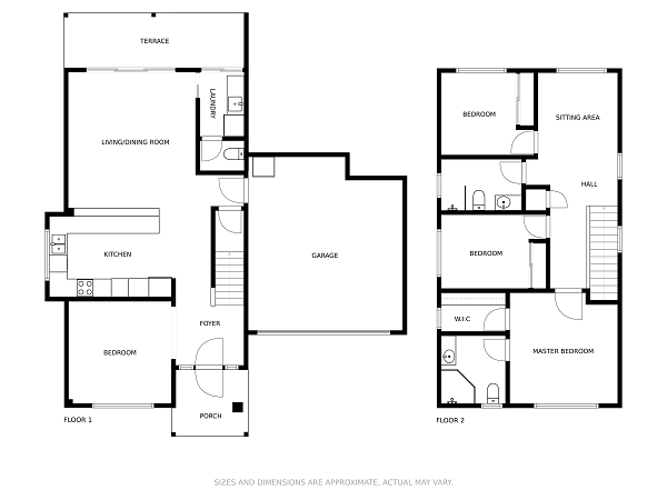 floor plan samples two story green wall gray floor with logo
