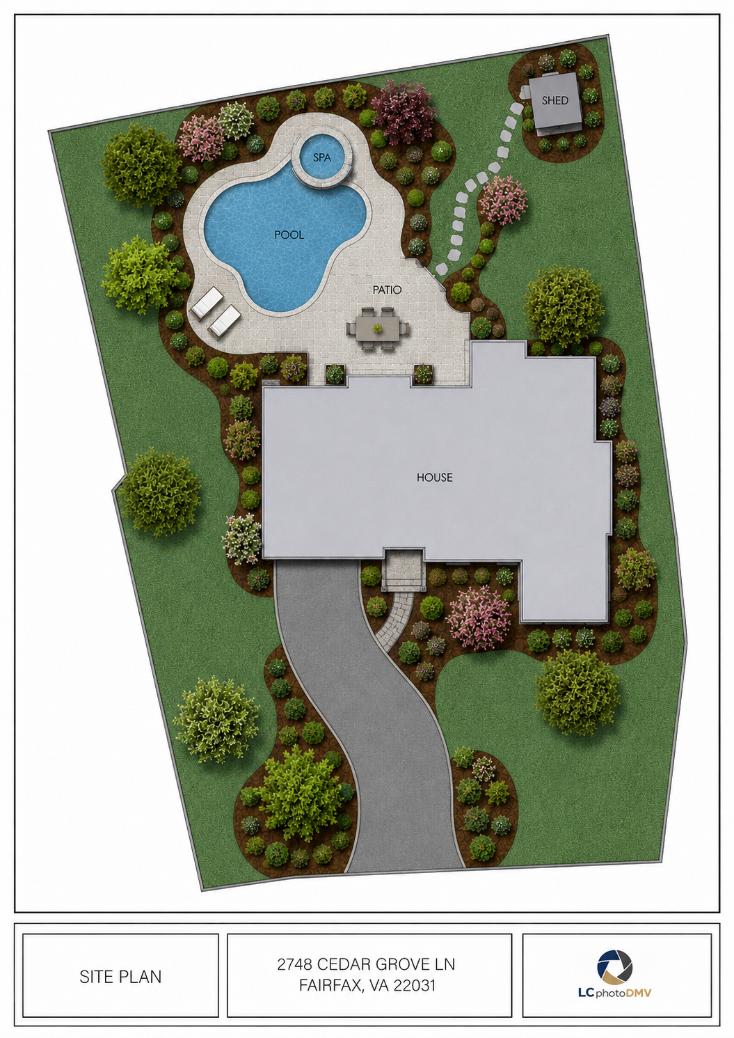 Detailed residential Site Plan by LC Photo DMV